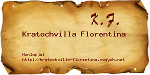 Kratochvilla Florentina névjegykártya